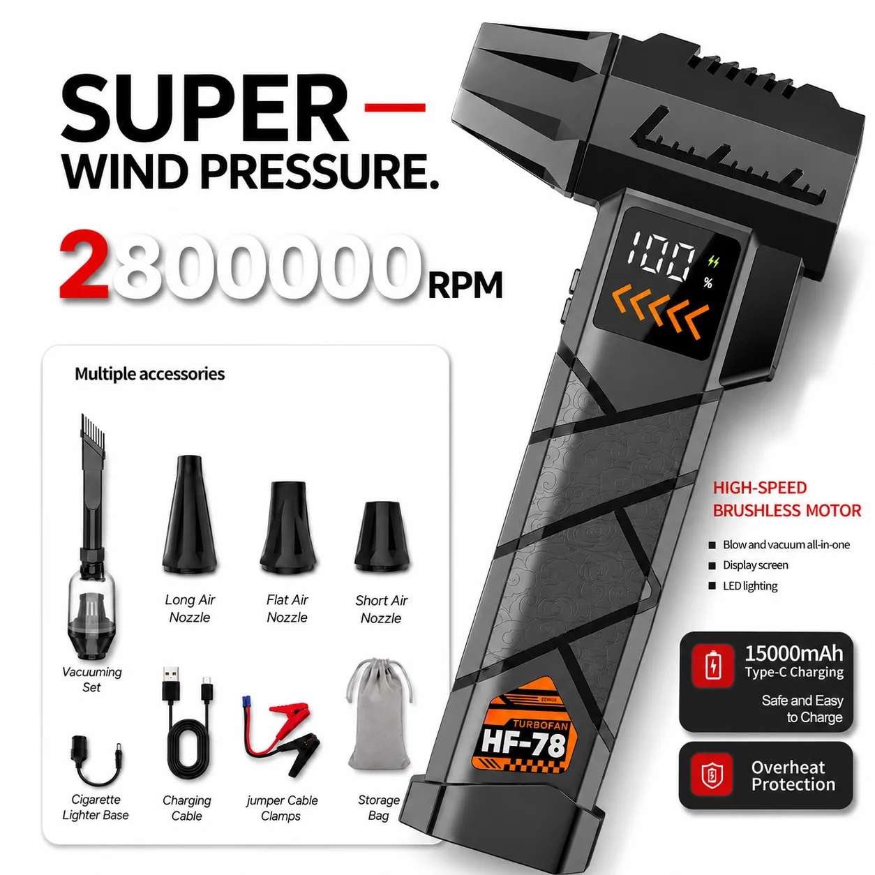 Soprador Elétrico Super Potent - Dryer Car Blower avaliação e preço